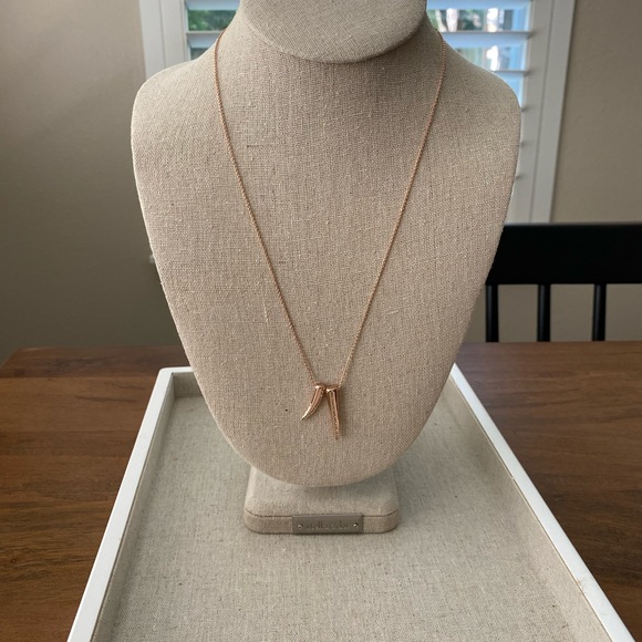 Stella & Dot Double Horn Pave Necklace NIB - Picture 4 of 7